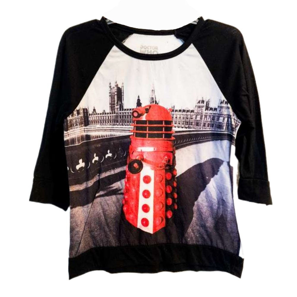 Ripple Junction Doctor Who Dalek raglan sleeve baseball t-shirt